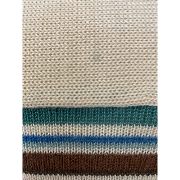 vintage 1970s striped turtle neck sweater s/m vicki volts drawstring boho hippie - Picture 4 of 9